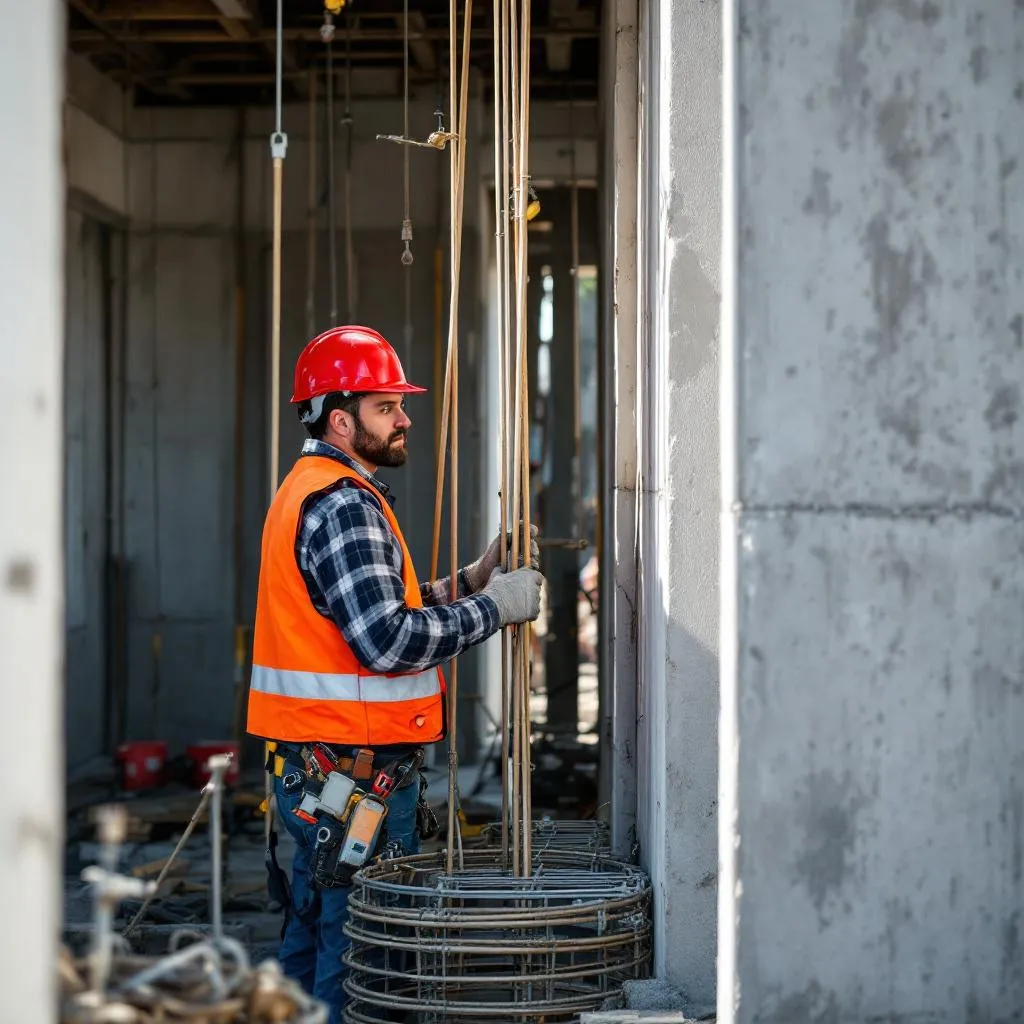 Travailleurs BTP sur un chantier de construction en France
